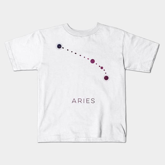 ARIES STAR CONSTELLATION ZODIAC SIGN Kids T-Shirt by deificusArt